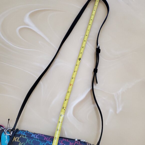 Karl Lagerfeld Paris Adele Faux Leather Rainbow Logo Crossbody Bag - Picture 14 of 16